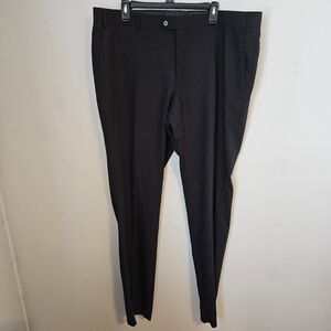 The Savile Row Company Men's Black Pants 48R 42W business casual neutral classic